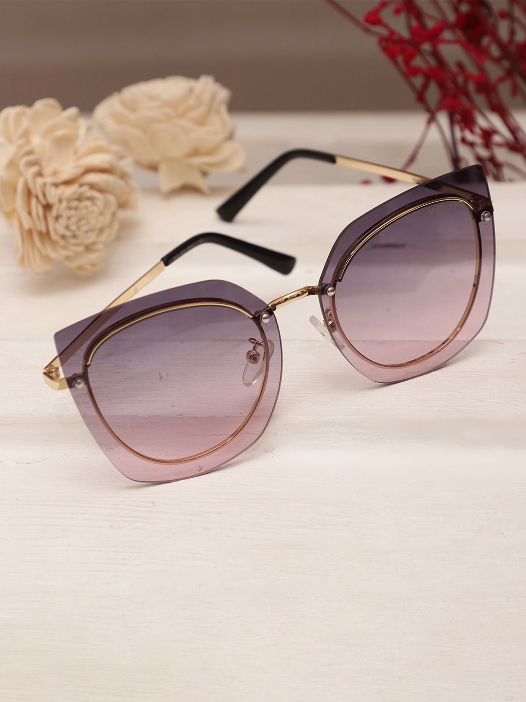 MARC LOUIS Women Butterfly Sunglasses With UV Protected Lens ML B80-345