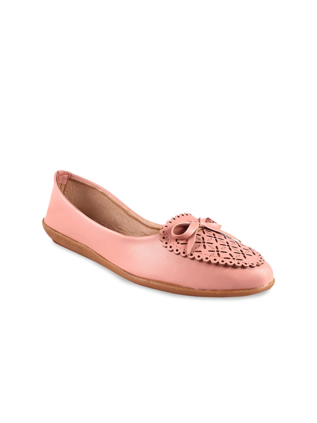 Apratim Women Rose Gold Party Ballerinas with Bows Flats Price in India