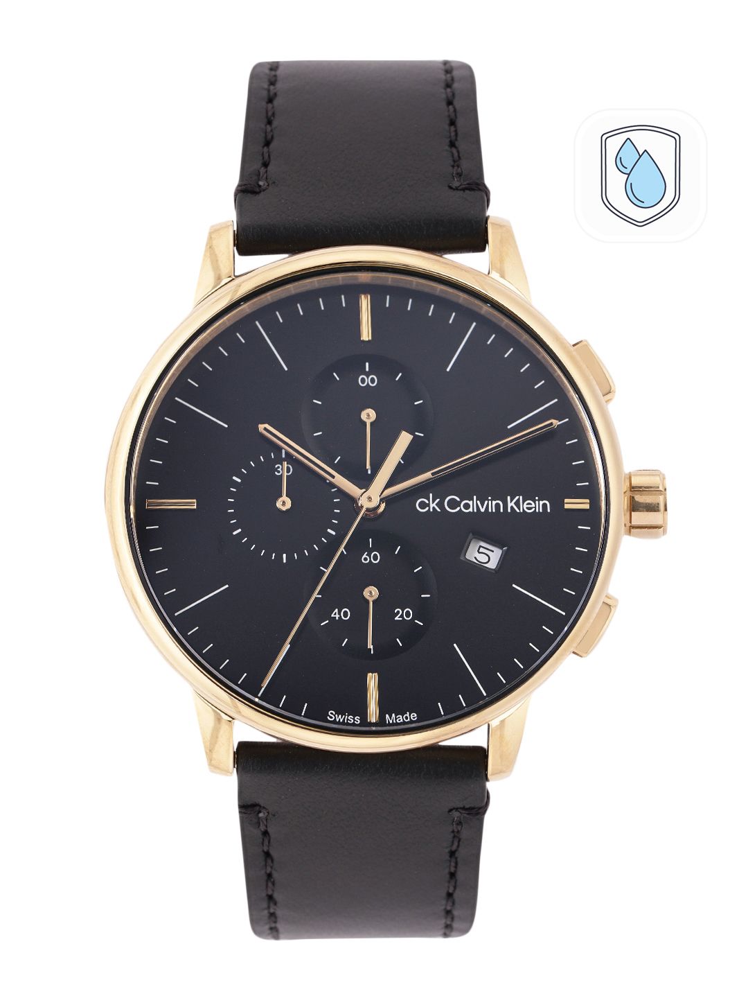 Calvin Klein Calvin Klein Men Leather Strap Analogue Swiss Chronograph Watch 25000038