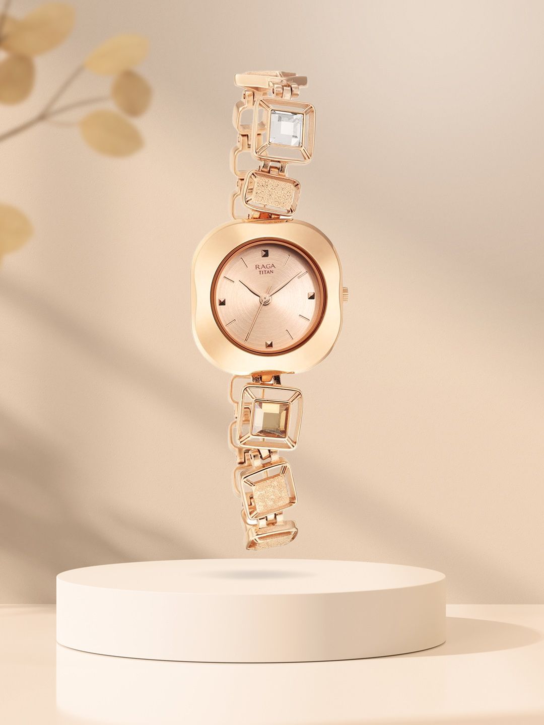 Titan Titan Women Brass Dial & Stainless Steel Straps Analogue Watch NQ95156WM01