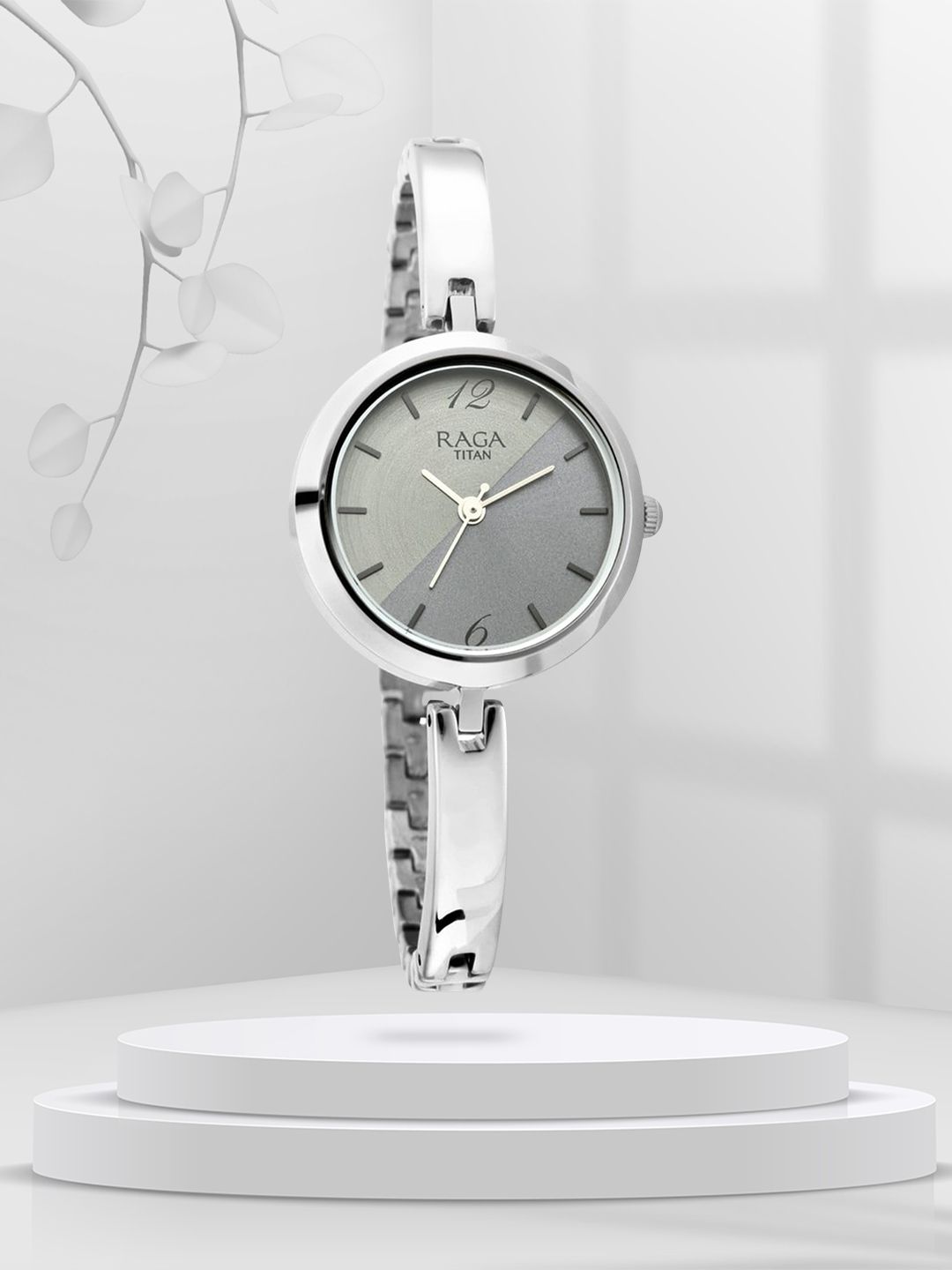 Titan Titan Raga Viva Quartz Analog With Two Toned Grey & Blue Dial Watch For Women - Nt2606sm05