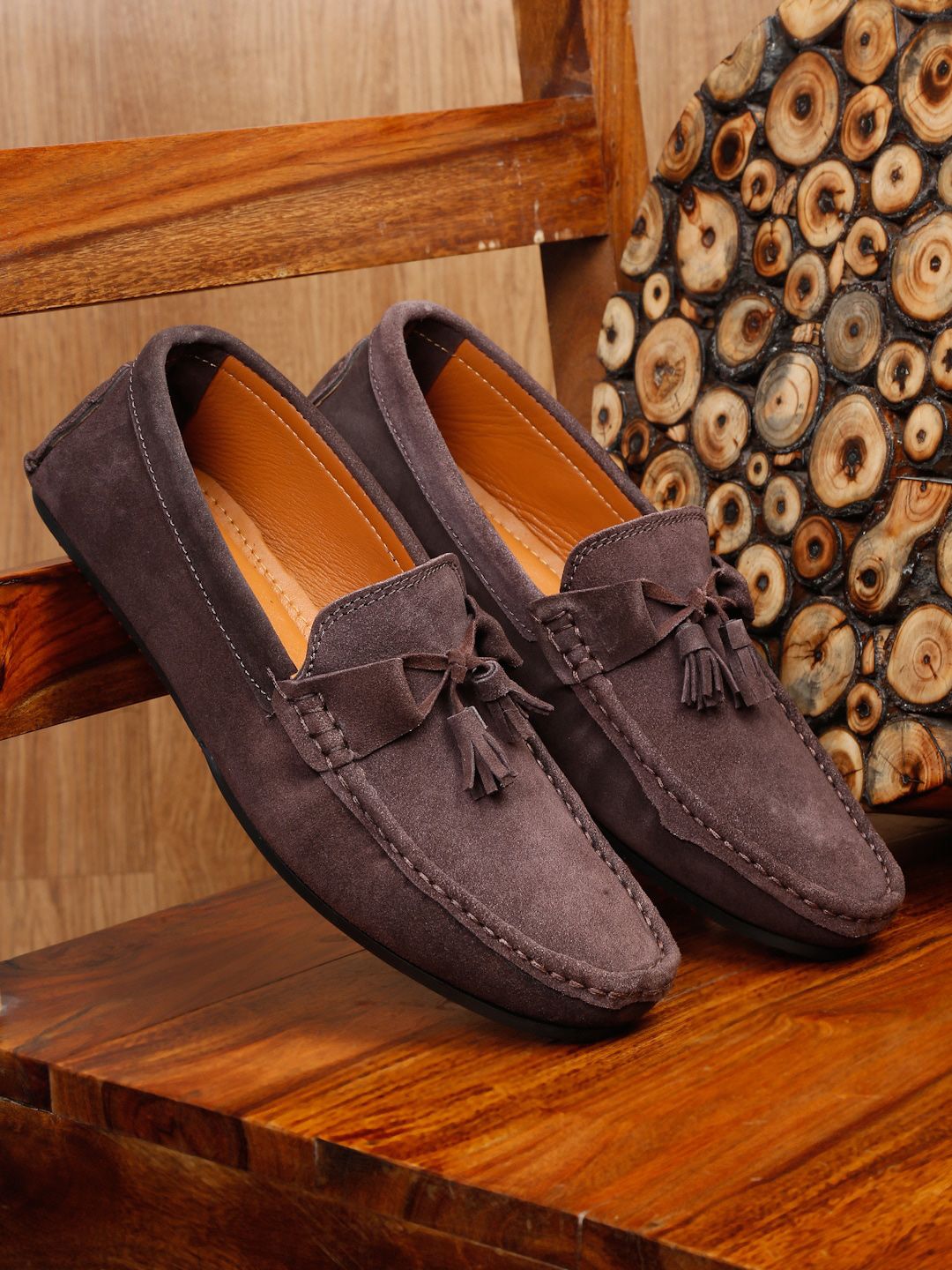 COOTIE 「Air Moccasins (Suede) 」 Buy Teakwood Leathers Men Lightweight Suede Tassel Loafers