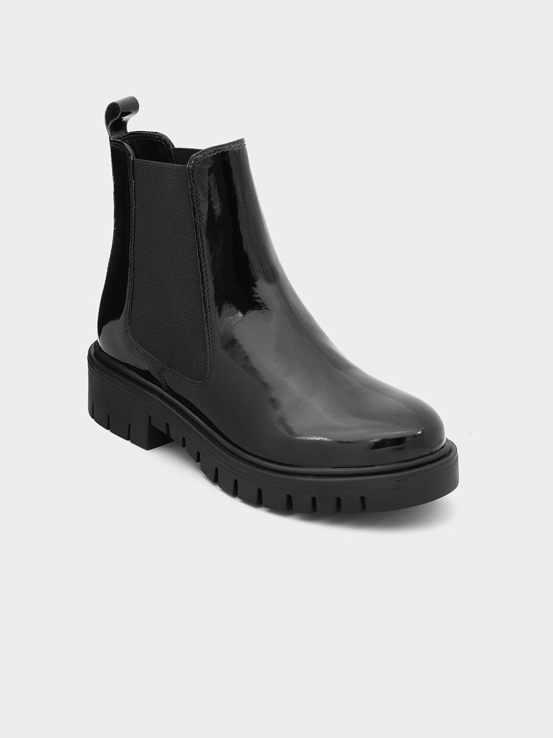 ADORLY Women Mid Top Flatform Heel Chelsea Boots