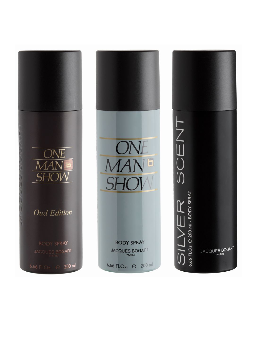 JACQUES BOGART One Man Show Gold + Silver Scent + One Man Show Body Sprays