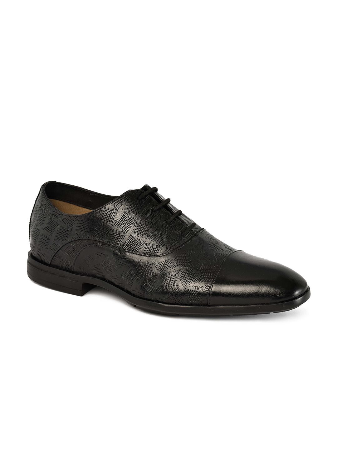 Ruosh Men Textured Leather Formal Brogues