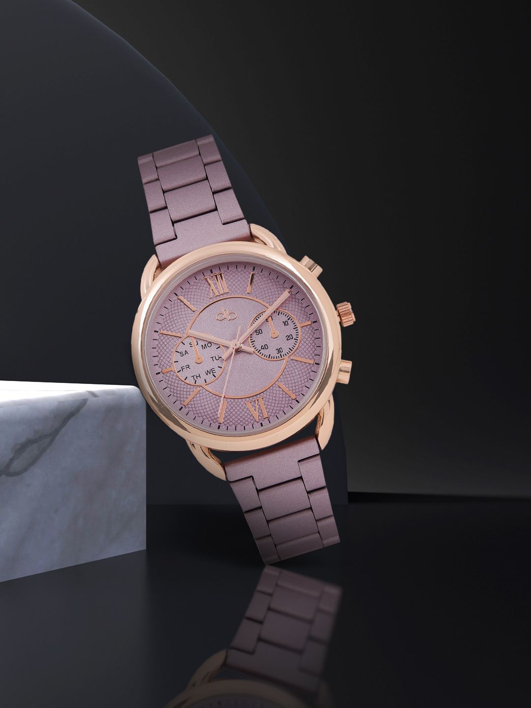 DressBerry Women Mauve Analogue Watch Price in India