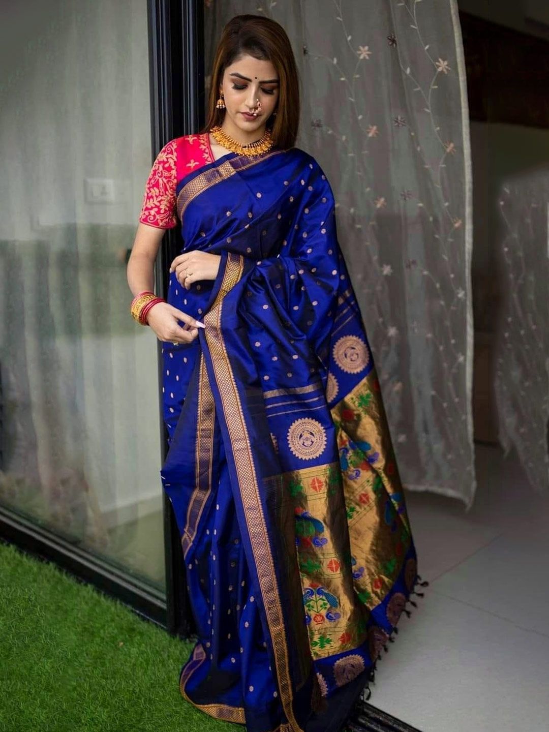 Fab Viva Woven Design Zari Pure Silk Banarasi Saree Price in India