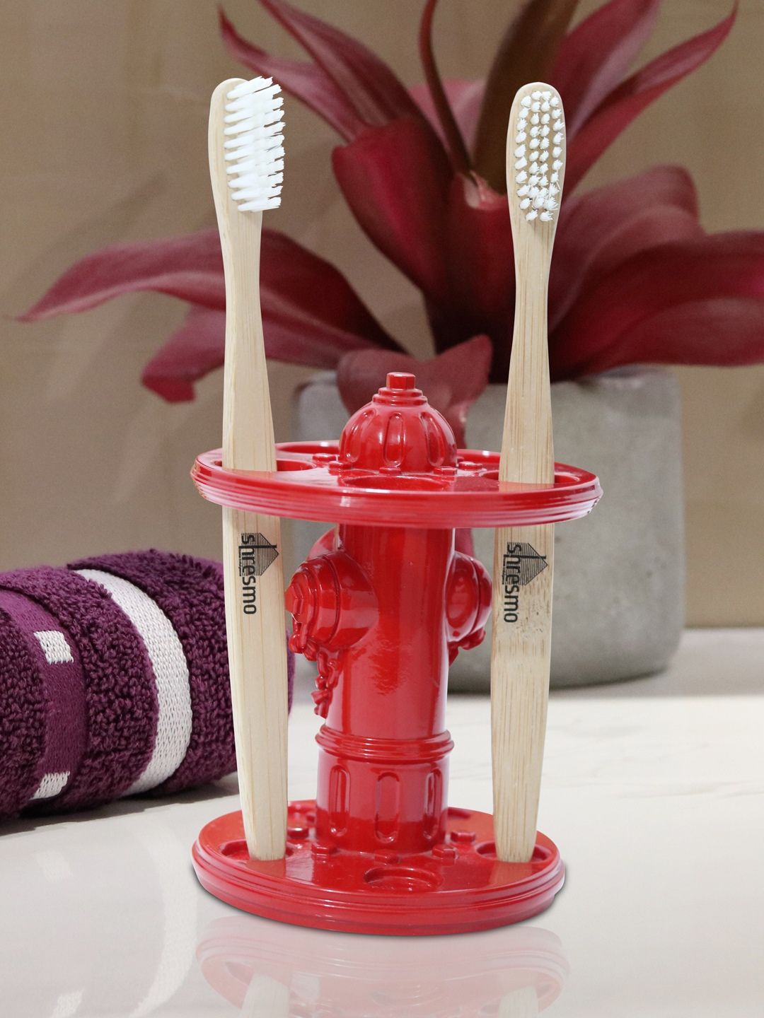 Shresmo Red Fire Hydrant Toothbrush Holder Price in India
