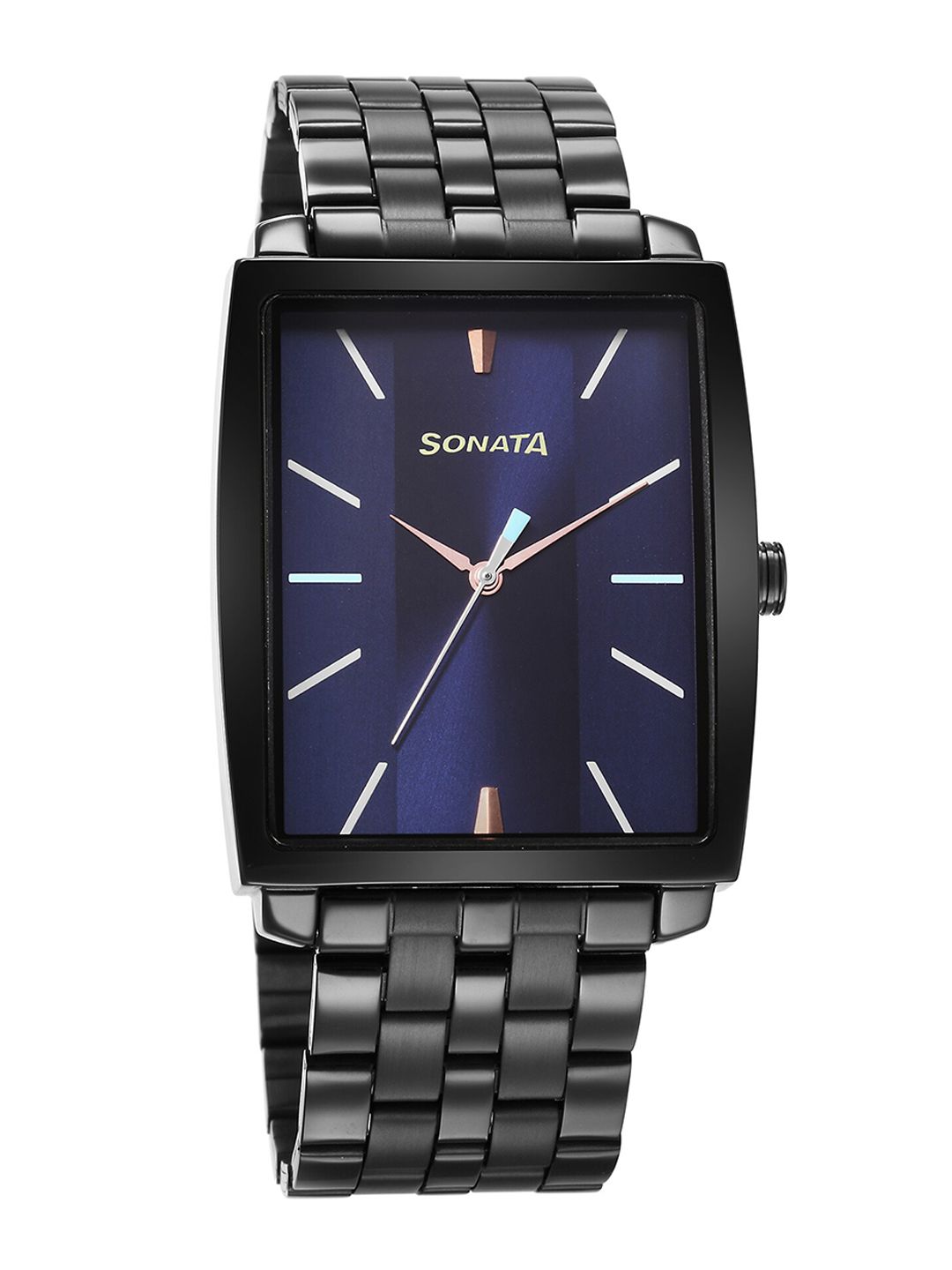 Men Brass Dial & Stainless Steel Bracelet Style Straps Analogue Watch 7143NM01 deal from myntra