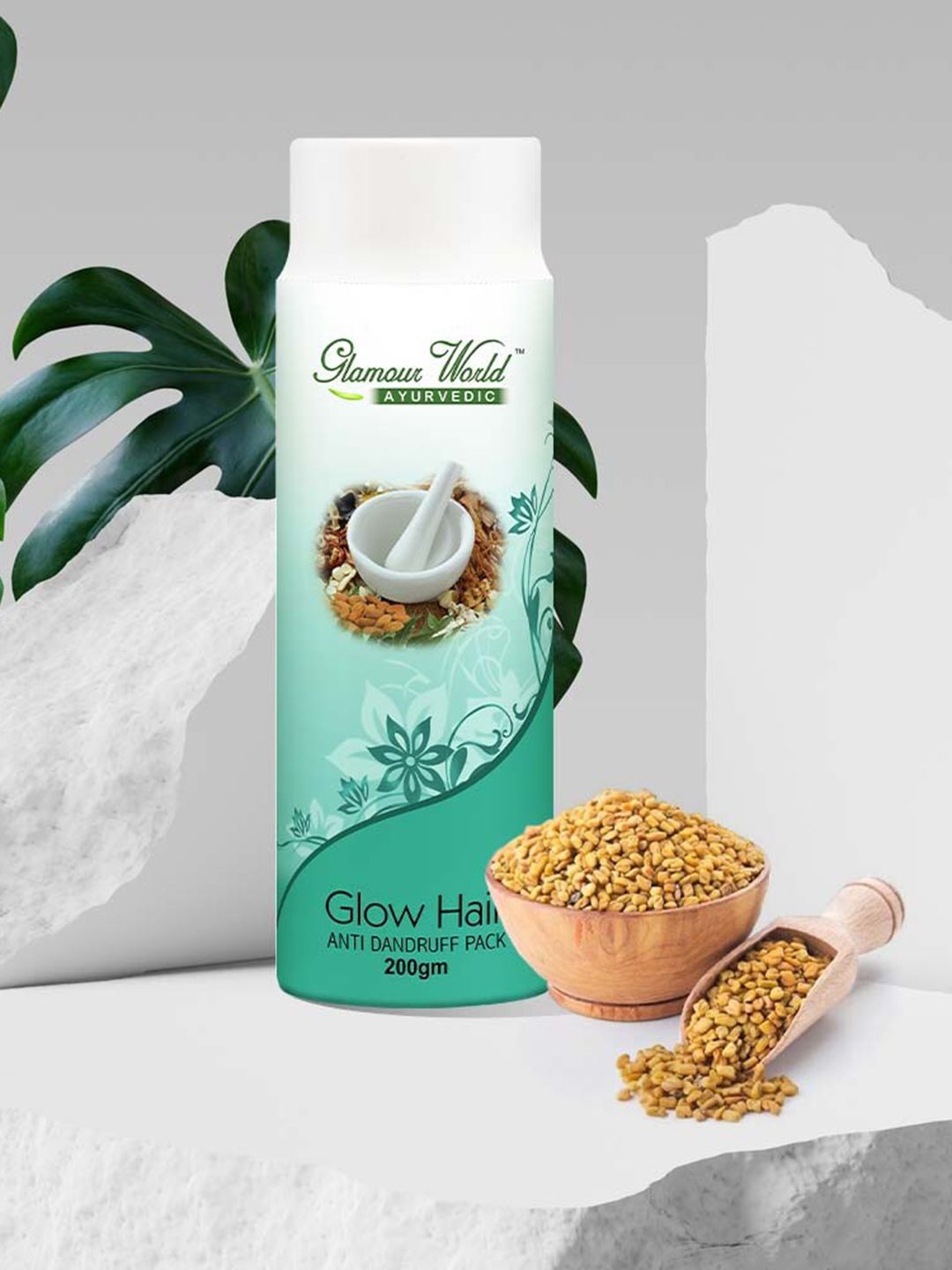 Glamour World Ayurvedic Glow Hair Anti-Dandruff Pack - 200g