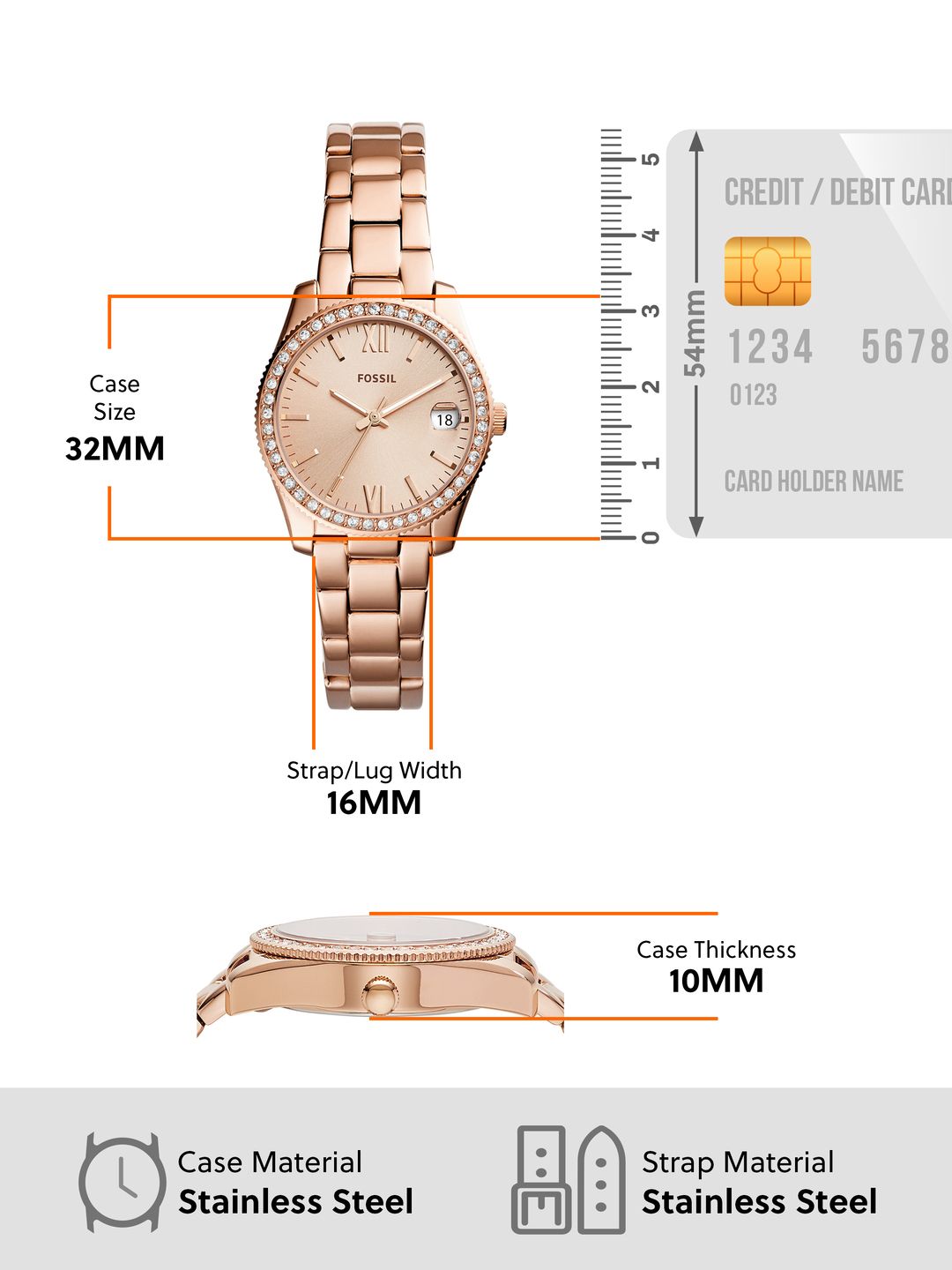 Gold-Toned Analogue Watch ES4318