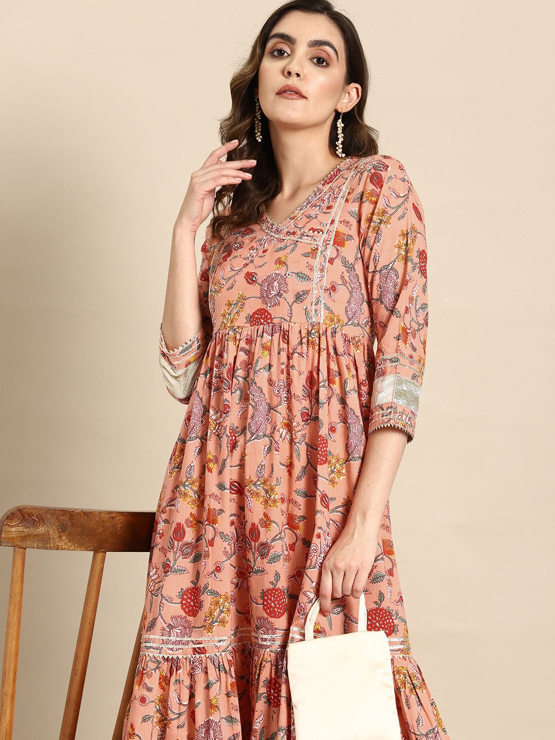 all about you Floral Print Midi Dress Price in India