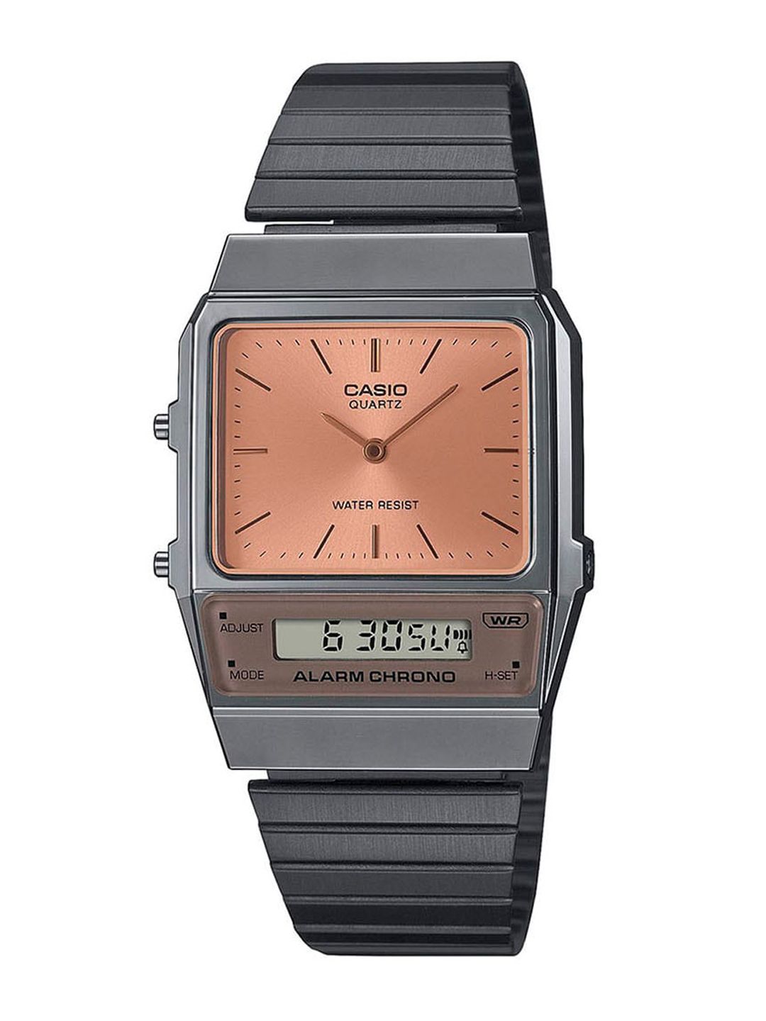 Buy CASIO Vintage AQ-800ECGG-4ADF Peach Analog-Digital Dial Grey