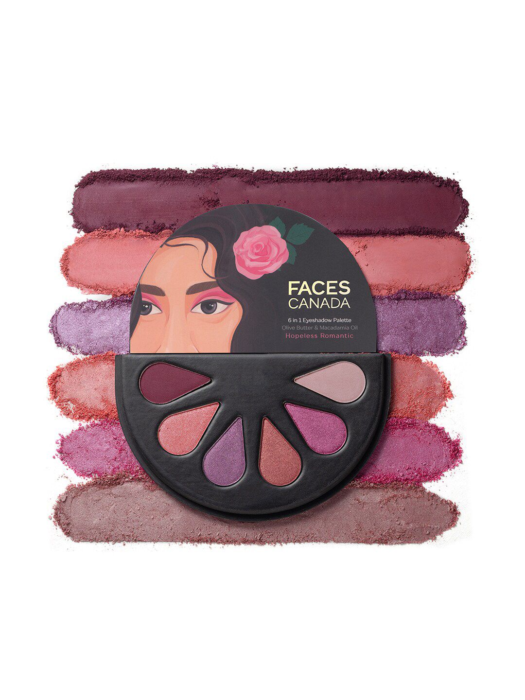 FACES CANADA 6-in-1 Eyeshadow with Olive Butter & Macadamia Oil - Hopeless Romantic 01