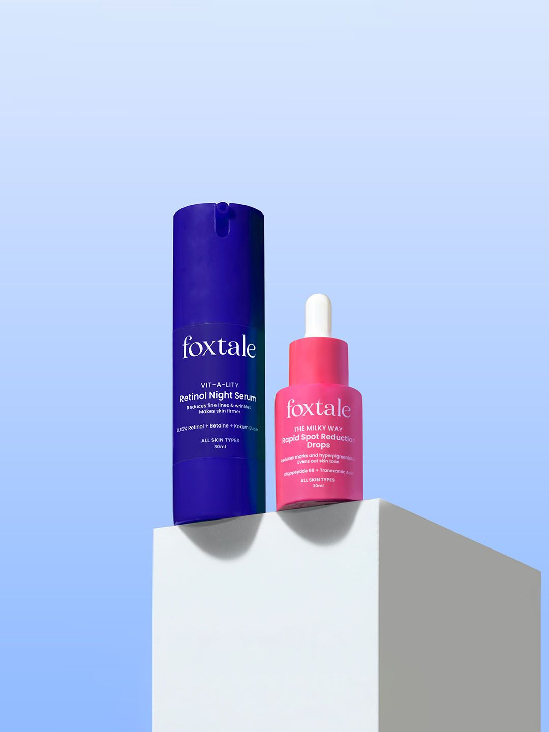 FoxTale Set of Retinol Anti Ageing Night Serum & Rapid Spot Reduction Serum - 30 ml each