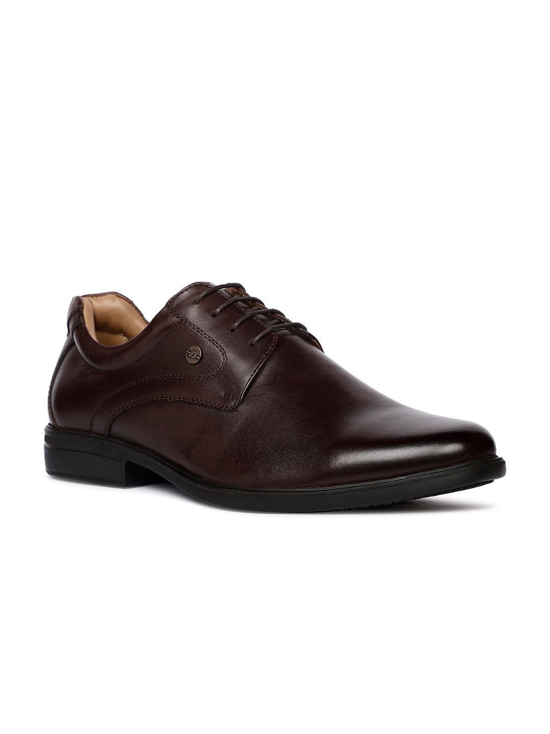 Bata Men Round Toe Leather Formal Derbys