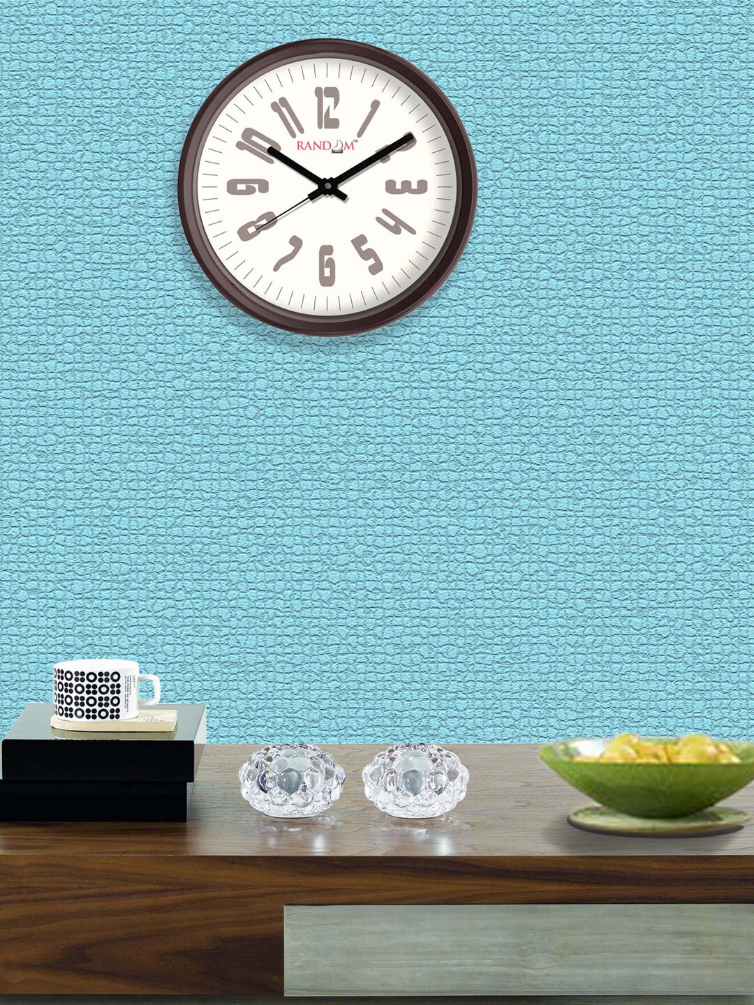 RANDOM White Round Solid Analogue Wall Clock Price in India