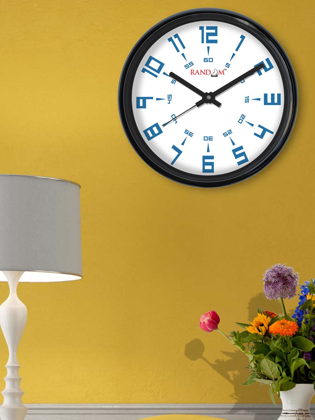 RANDOM White Round Solid Analogue Wall Clock Price in India