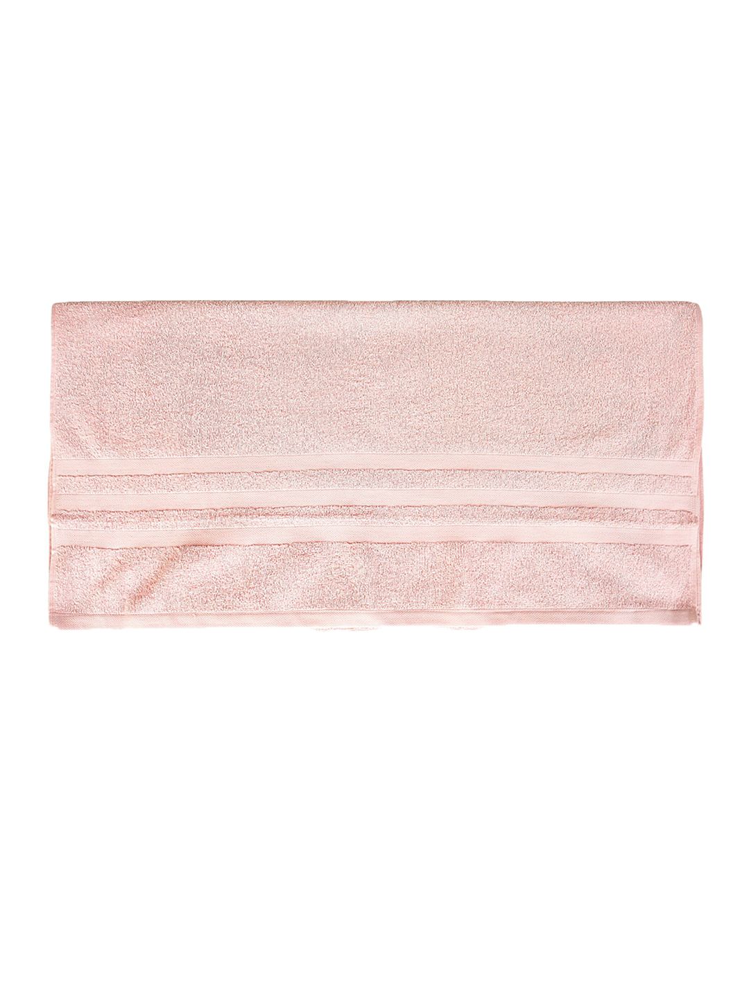 Cantabil Pink Self-Design 400 GSM Cotton Bath Towel