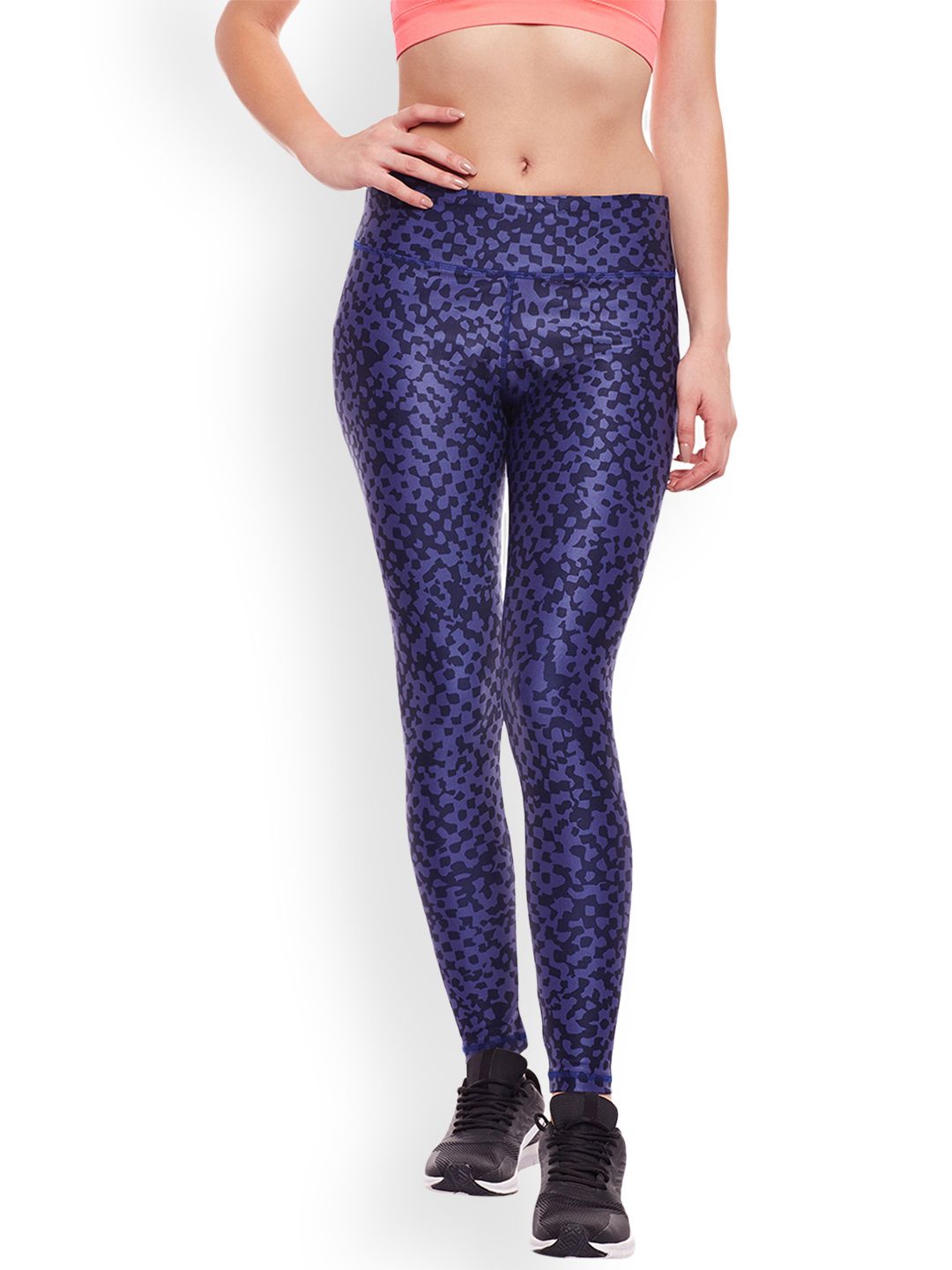 Claura Women Blue & Purple Printed Tights Price in India