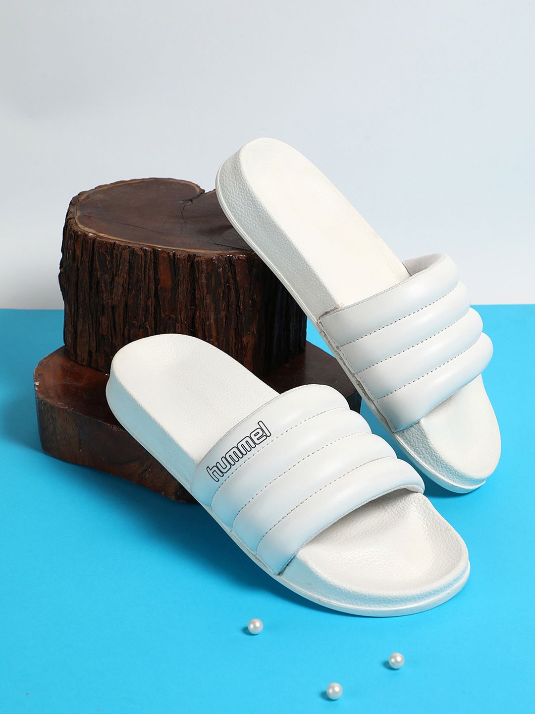 hummel Men Striped Sliders