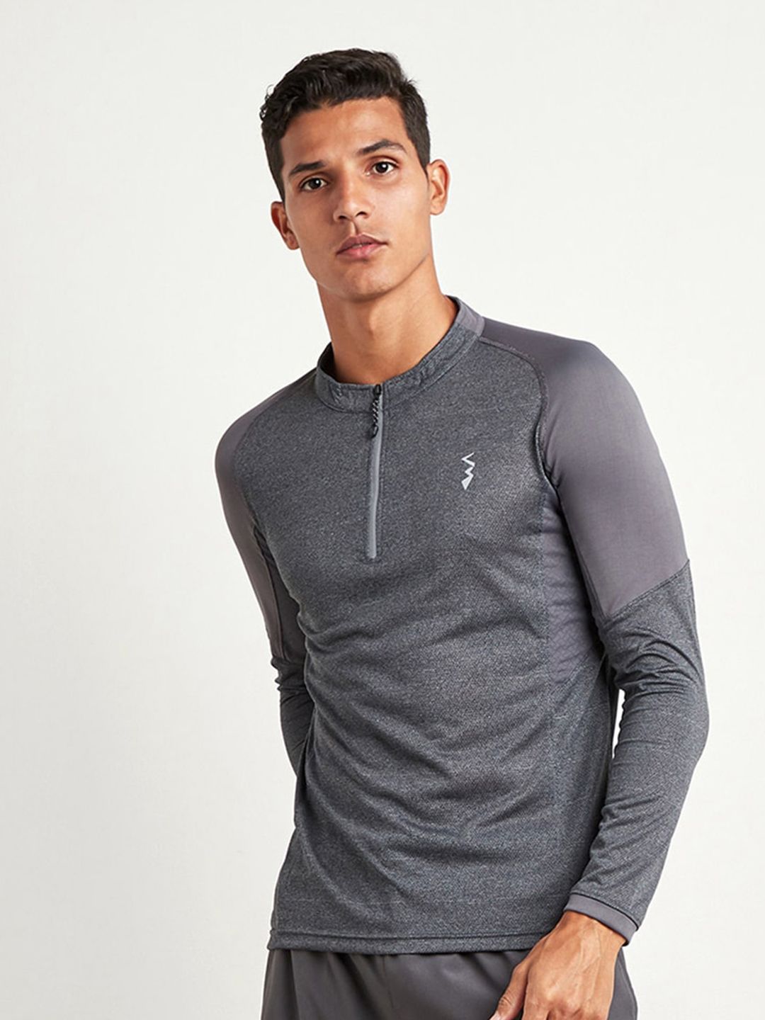 CAHOOT Charcoal High Neck Sports T-Shirt