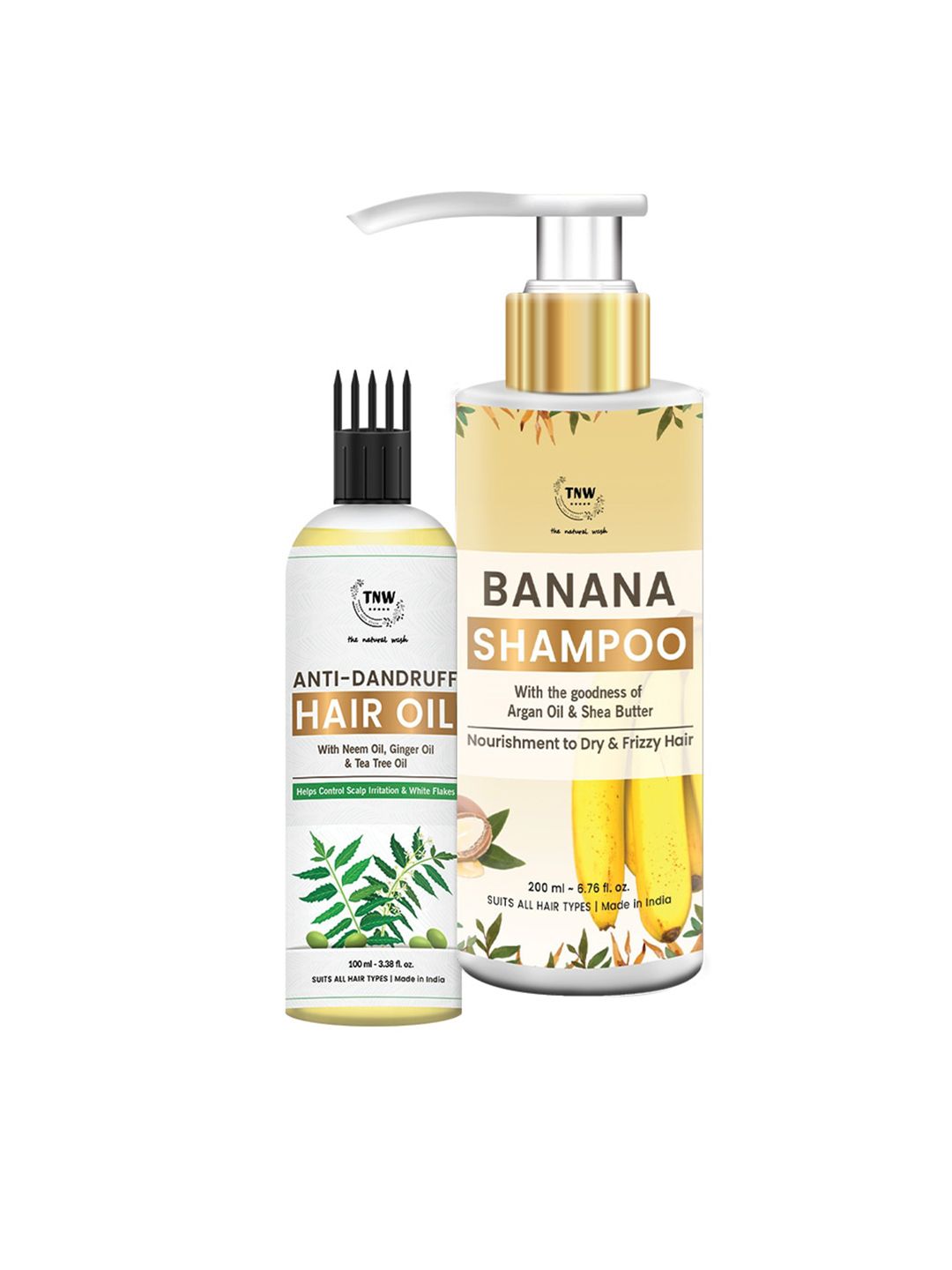 TNW the natural wash Set of Anti-Dandruff Hair Oil 100ml & Banana Shampoo 200ml