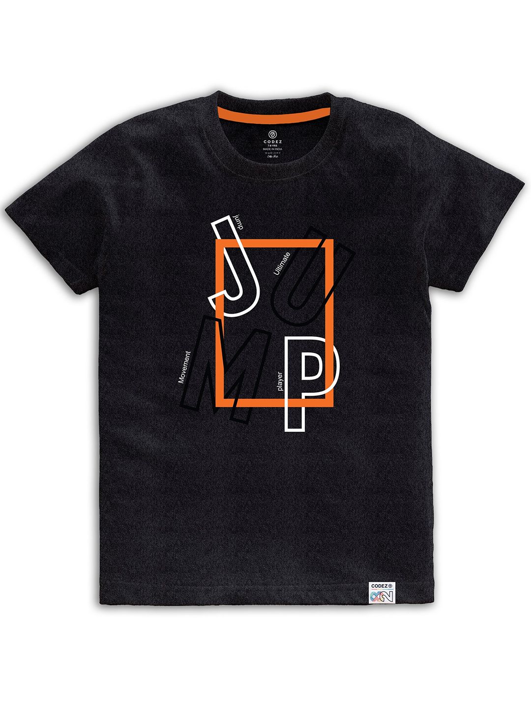 CODEZ Boys Typography Printed Cotton T-shirts
