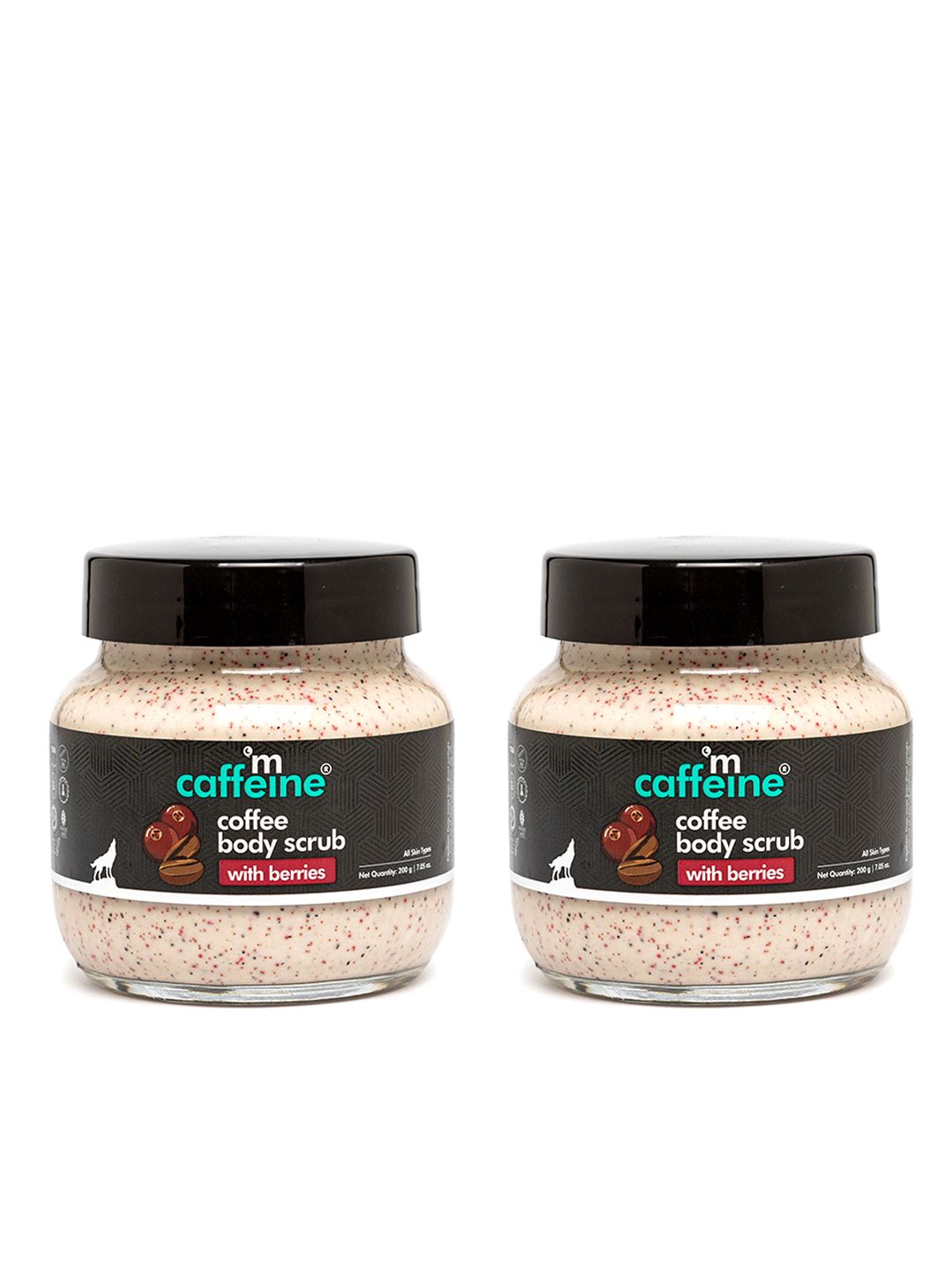 MCaffeine MCaffeine Set of 2 Creamy Coffee & Berries Moisturizing Body Scrub - 200 g each