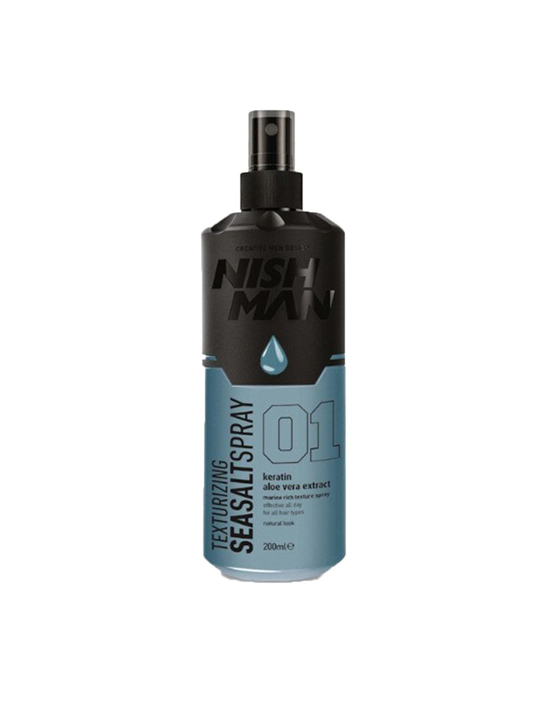 Nishman Men Keratin & Aloe Vera Extract Beach Waves Texturizing Salt Hair Spray - 200ml