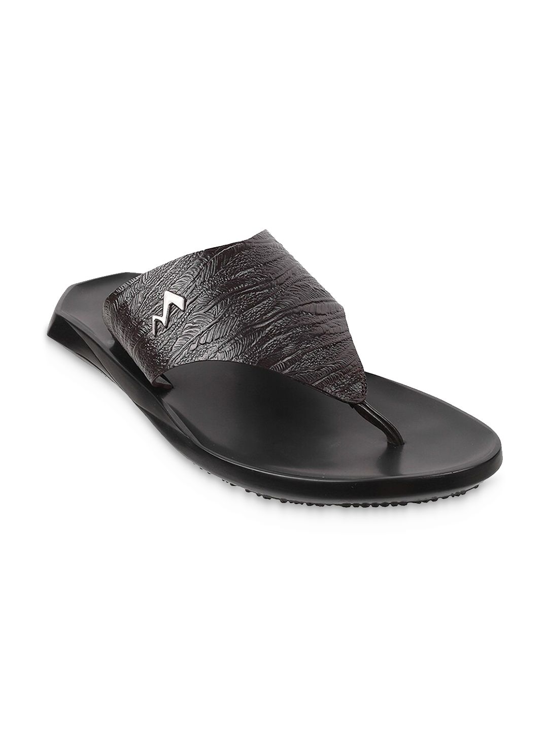 Metro Men Textured Leather Comfort Sandals