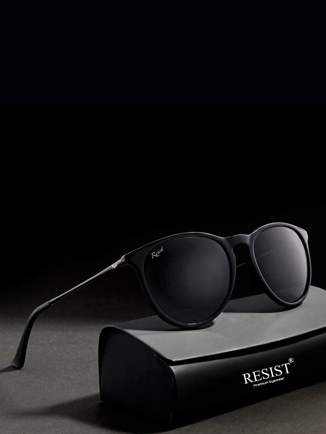 RESIST EYEWEAR Oval Sunglasses With UV Protected Lens AUGUSTINEBLACKBLACK1