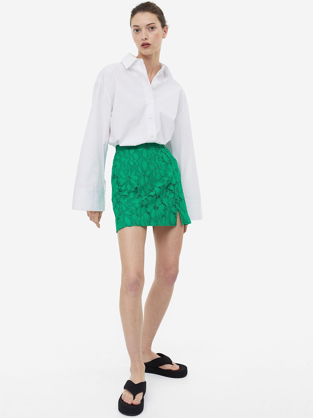 H&M Lace Mini Skirt Price in India