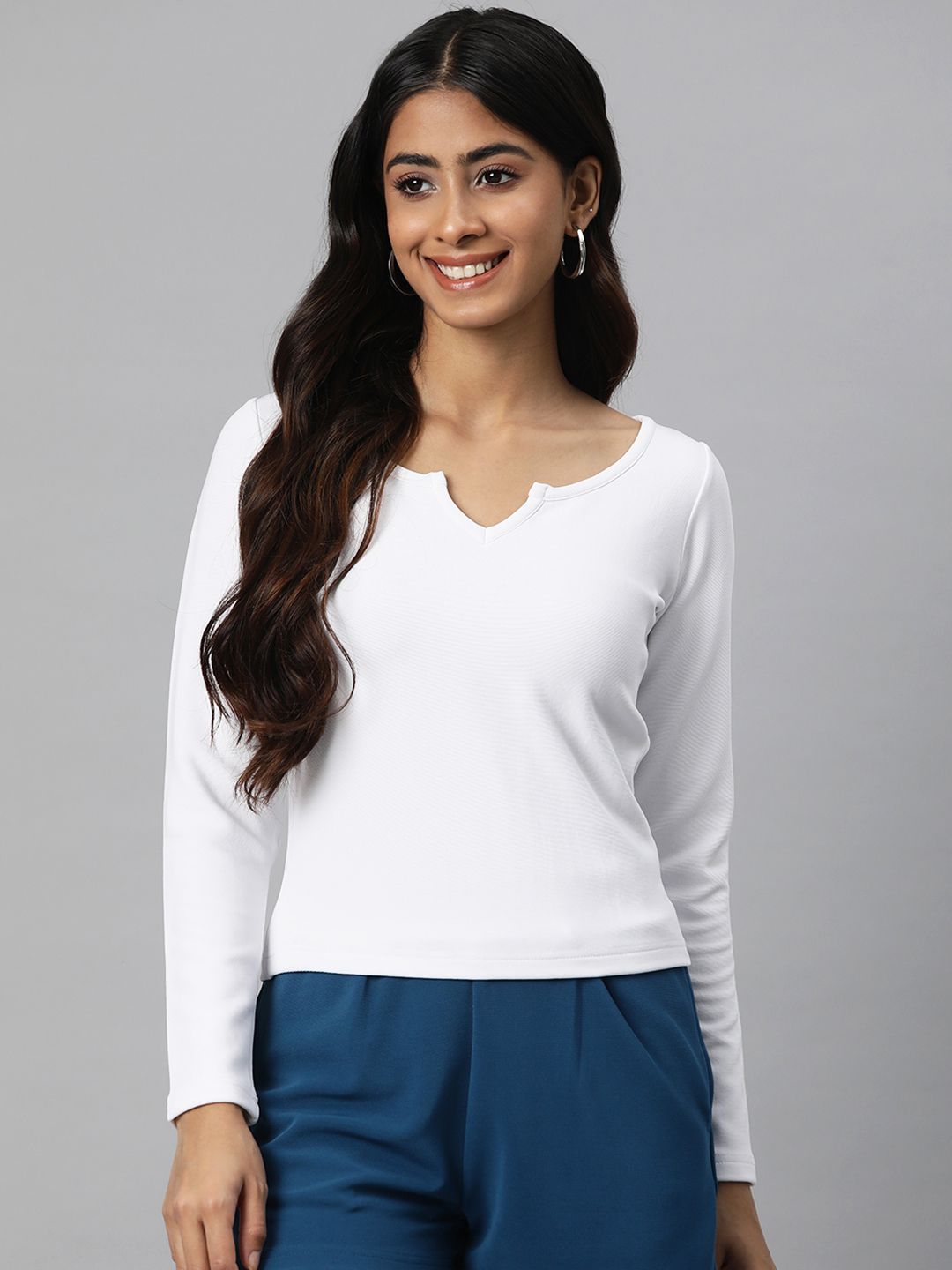 Popnetic White Crop Top Price in India