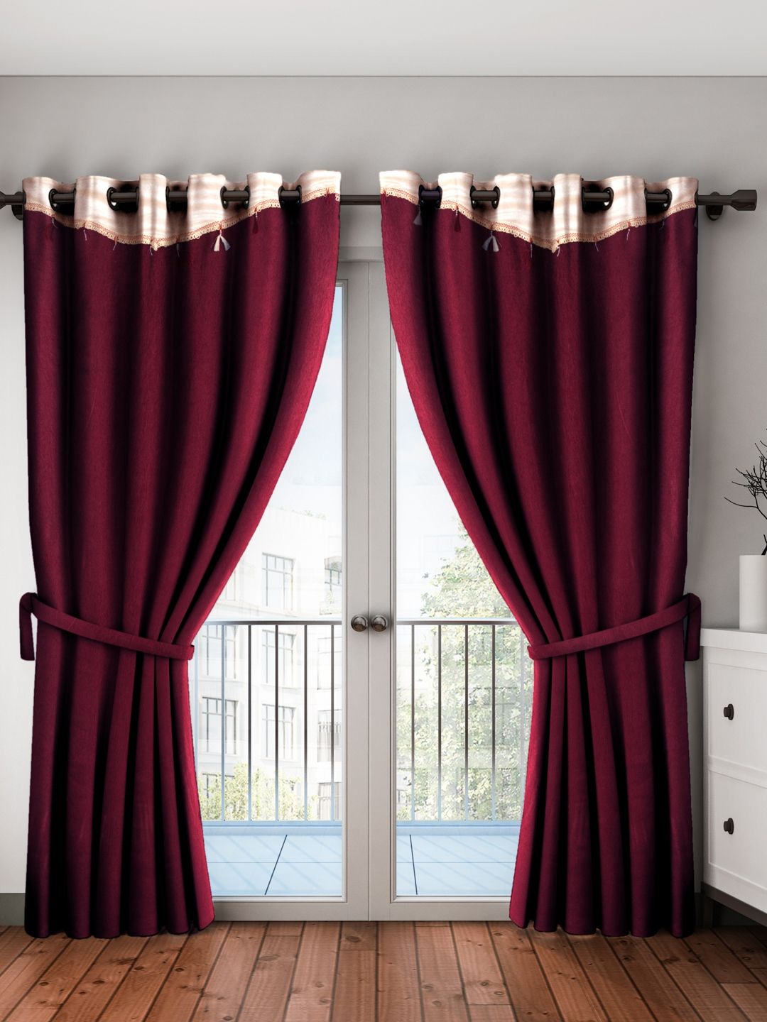 Cortina Blue  Door Curtains Price in India