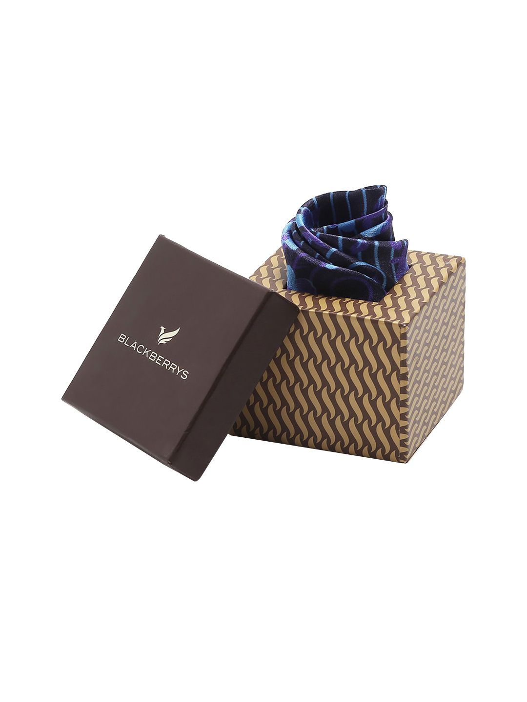 Blackberrys Men Printed Silk Pocket Square