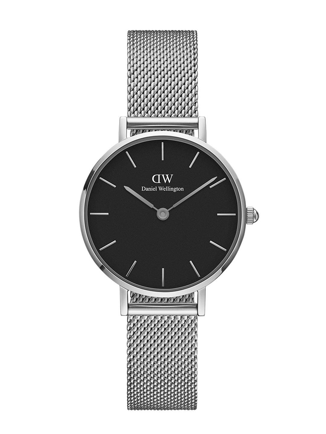 Daniel wellington Women Petite 28mm Sterling Silver Black Watch DW00100218 Price in India