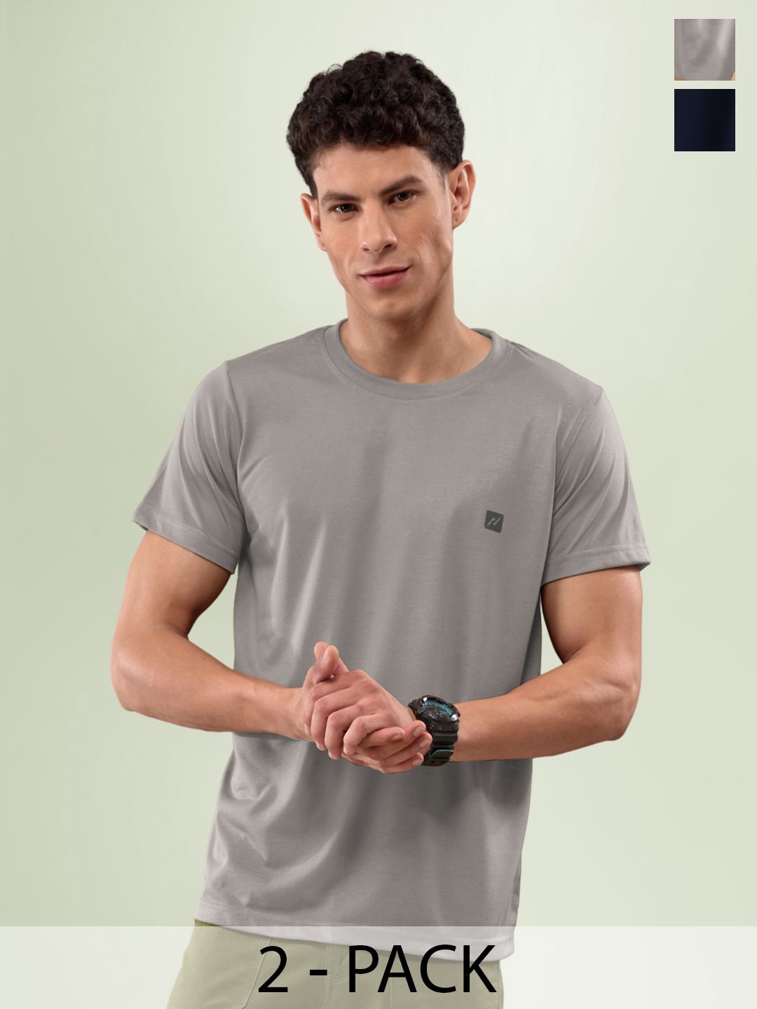 LUX NITRO Pack Of 2 Round Neck Lounge T-Shirts