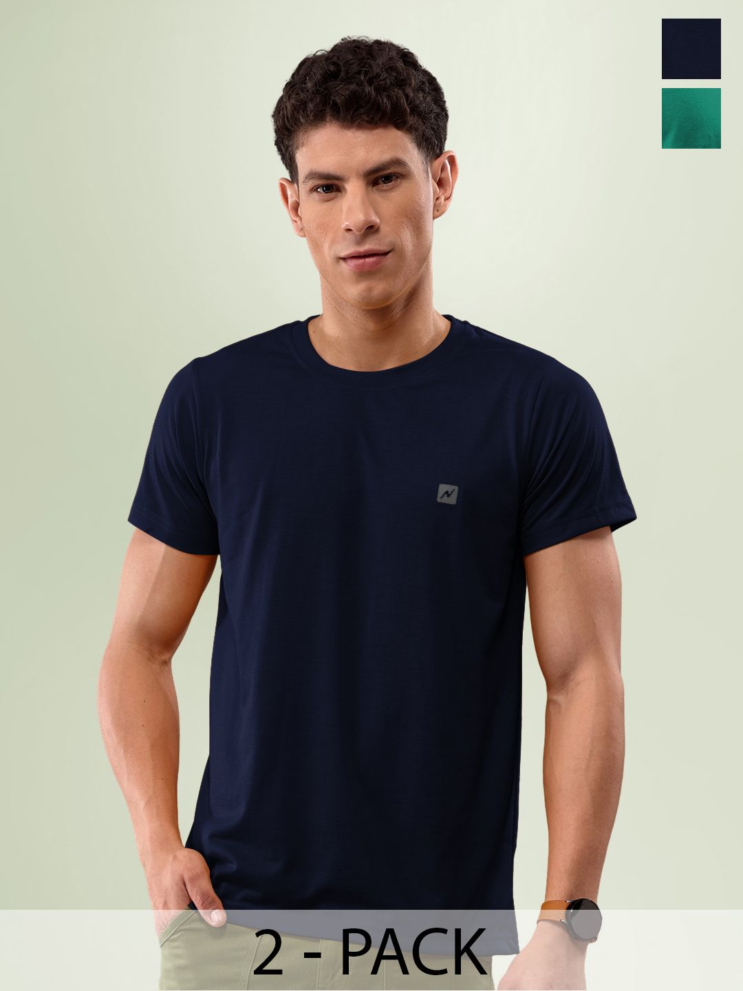 LUX NITRO Pack Of 2 Anti Odour Lounge T-shirts