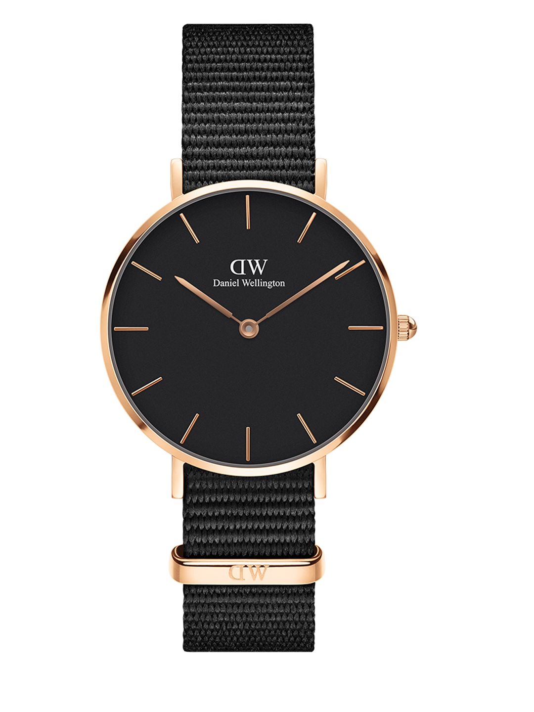 Daniel Wellington Women Petite Cornwall Black Rose Gold Watch Price in India