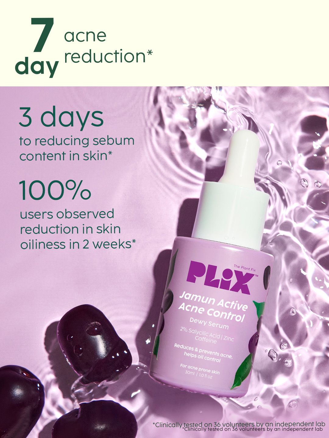 Buy PLIX THE PLANT FIX Set of 2 Jamun Active Acne Control Dewy