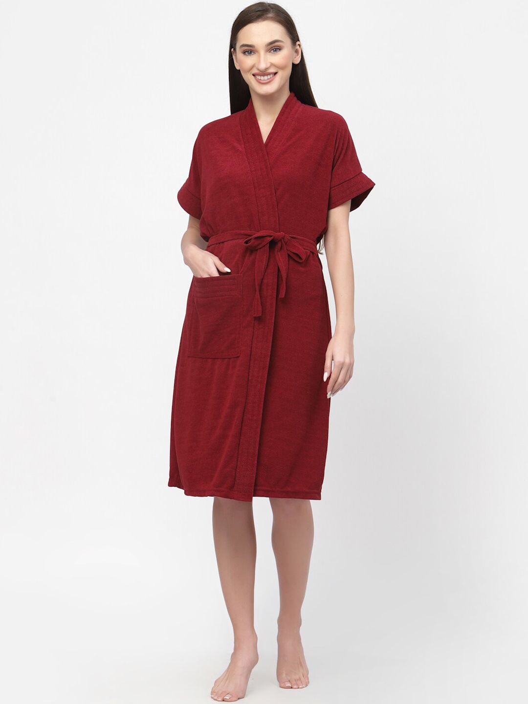 POORAK Women Terry Cotton Bath Robe