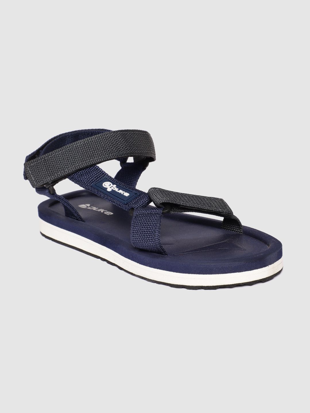 Duke Men Woven Design Sports Sandals with Brand Logo Detail