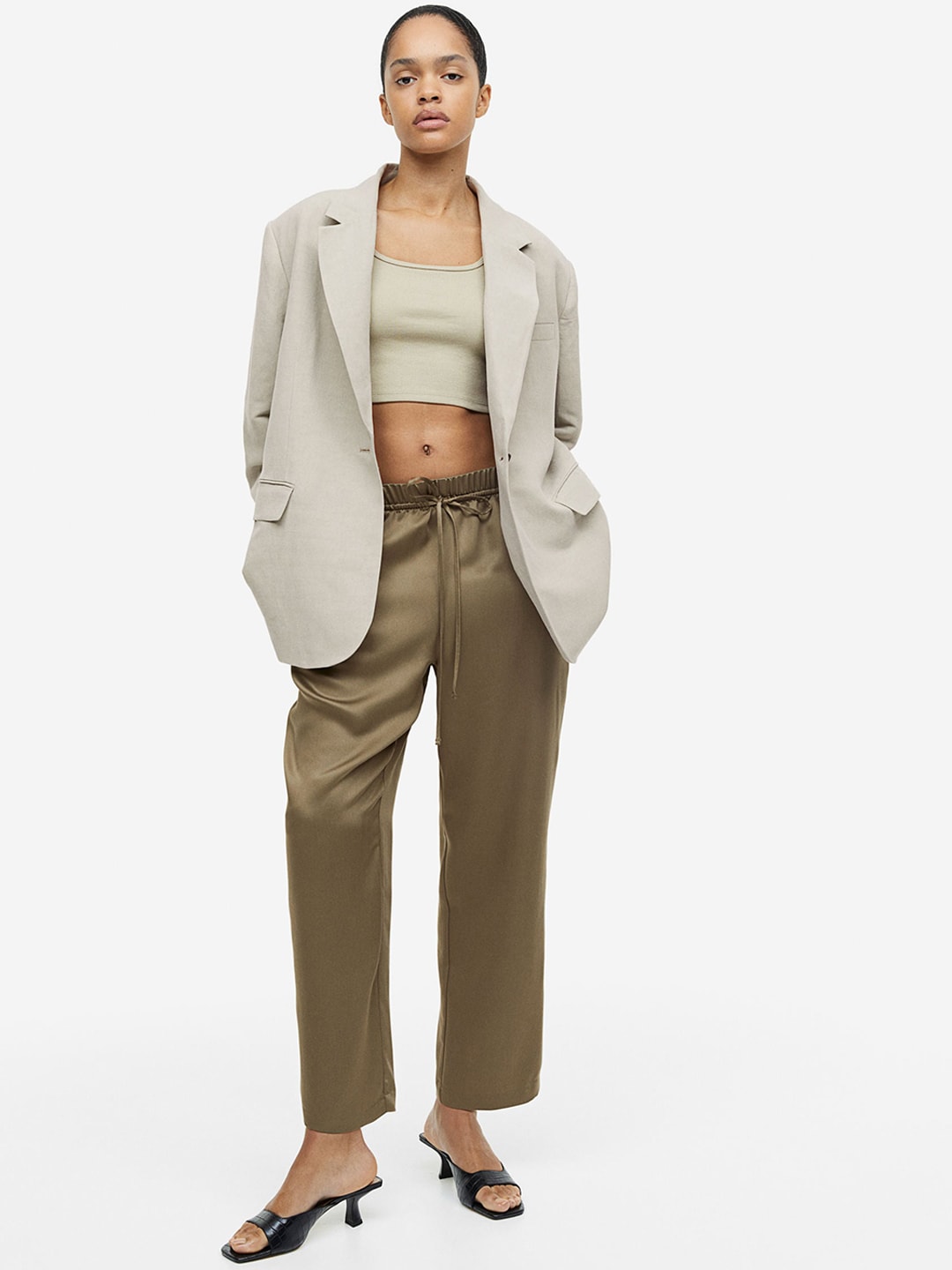 H&M Women Lyocell-Blend Trousers Price in India