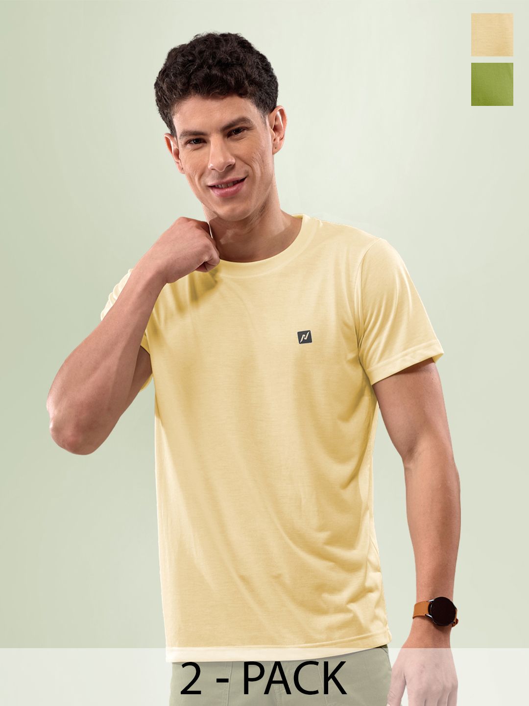 LUX NITRO Pack Of 2 Round Neck Lounge T-shirt
