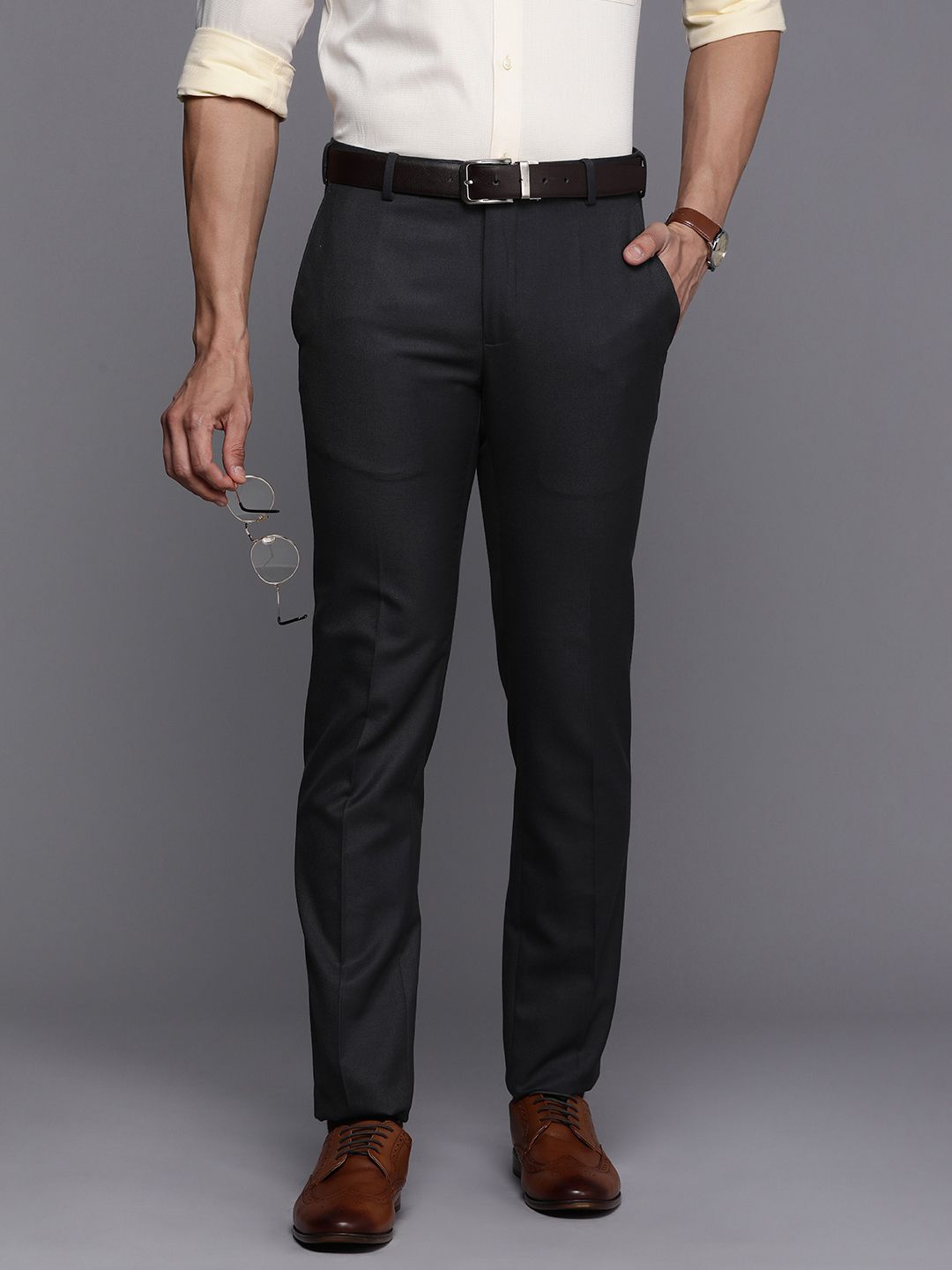 Raymond Men Slim Fit Formal Trousers
