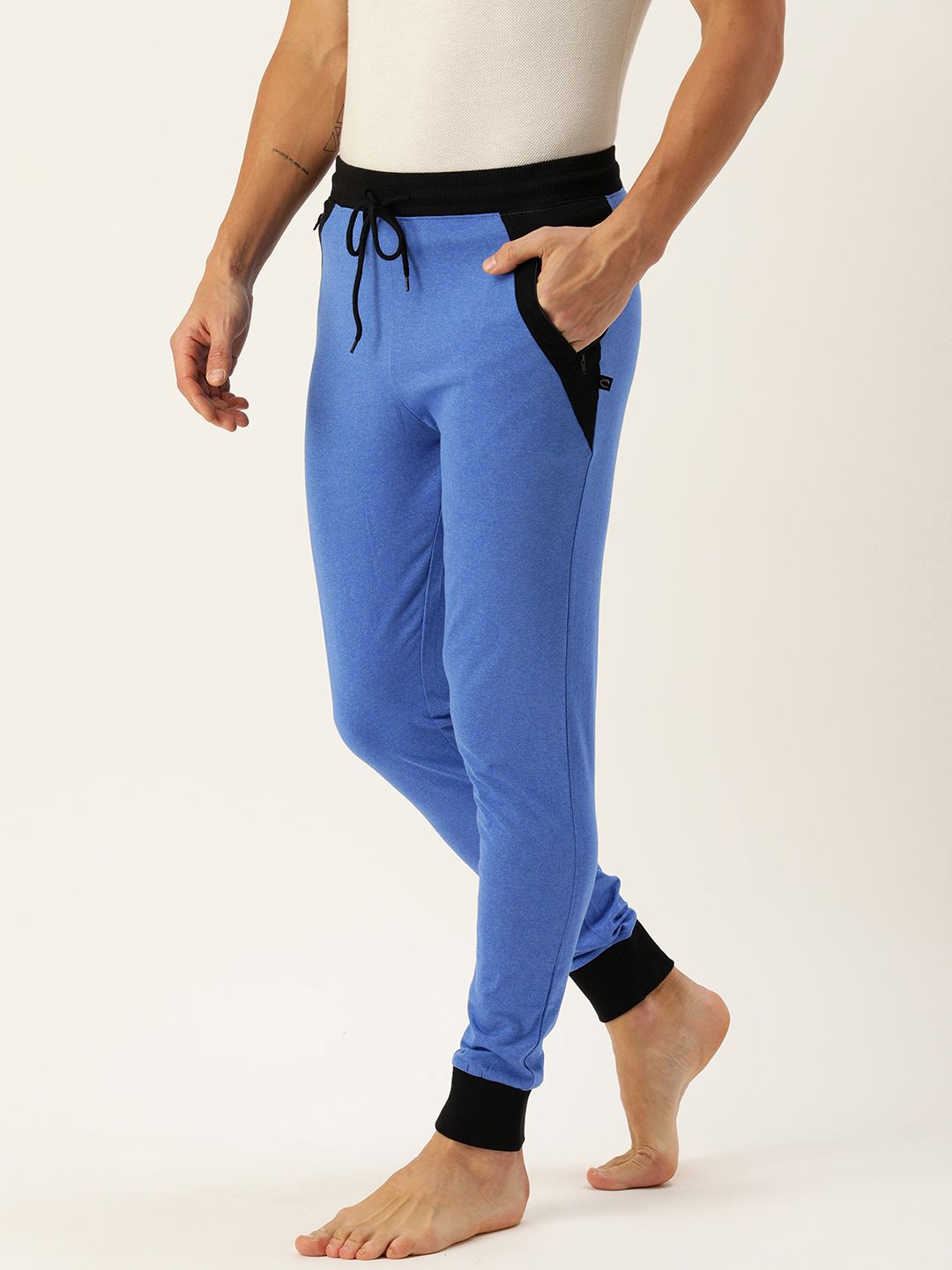 Chromozome Men Pure Cotton Colourblocked Lounge Joggers