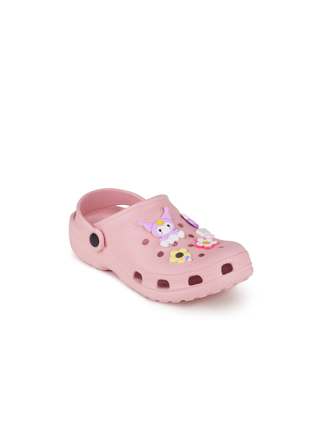 CASSIEY Women Pink & Purple Embellished Croslite Clogs