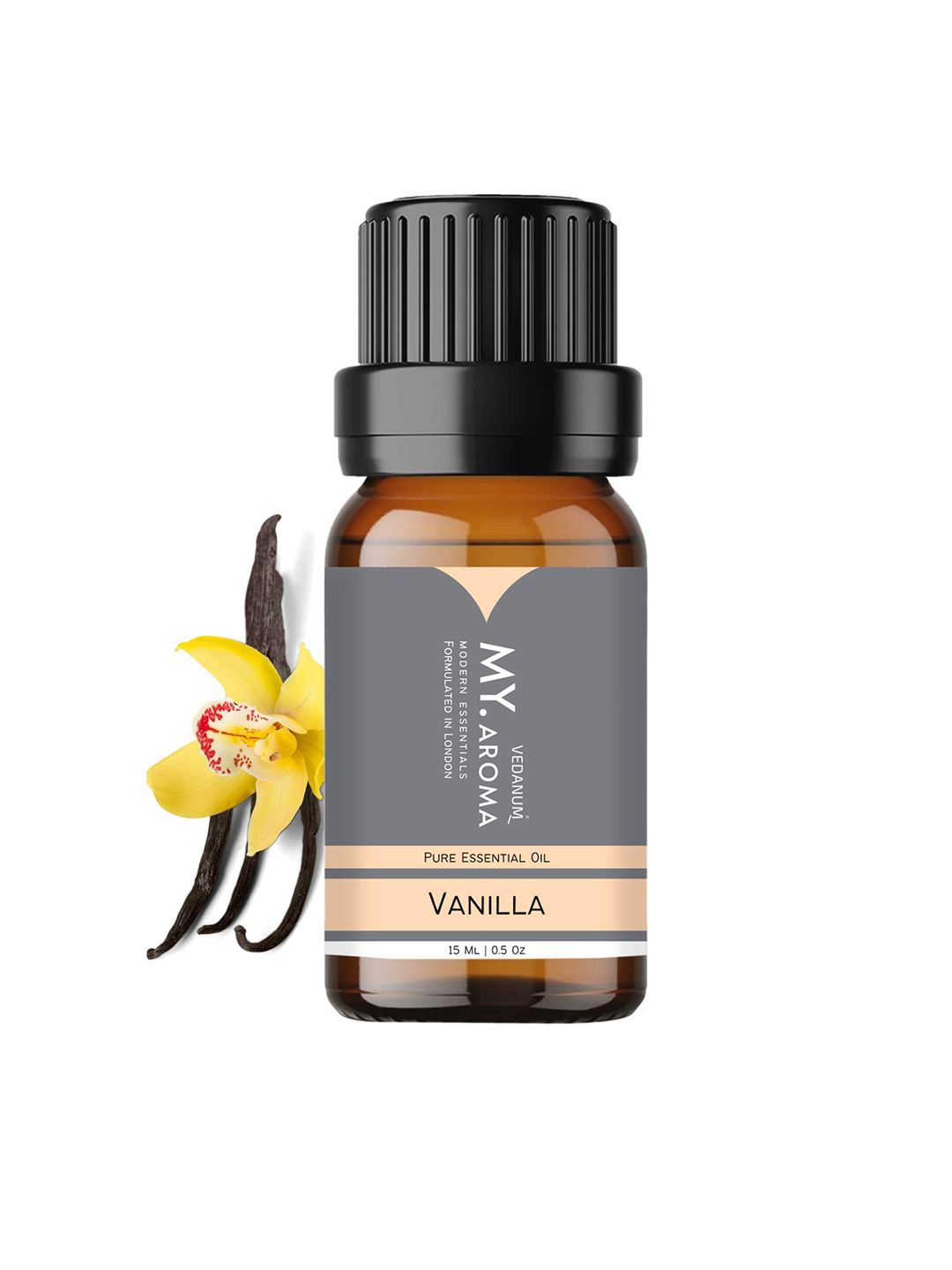 VEDANUM My.Aroma Premium Organic Vanilla Essential Oil Fragrance 15ml