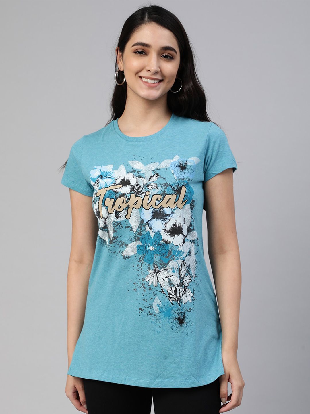 LYRA Women Multicoloured Floral Printed Anti Odour T-shirt Price in India